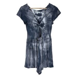 American Eagle Romper Womens S Gray Tie Dye Viscose Stretch Festival Boho Grunge